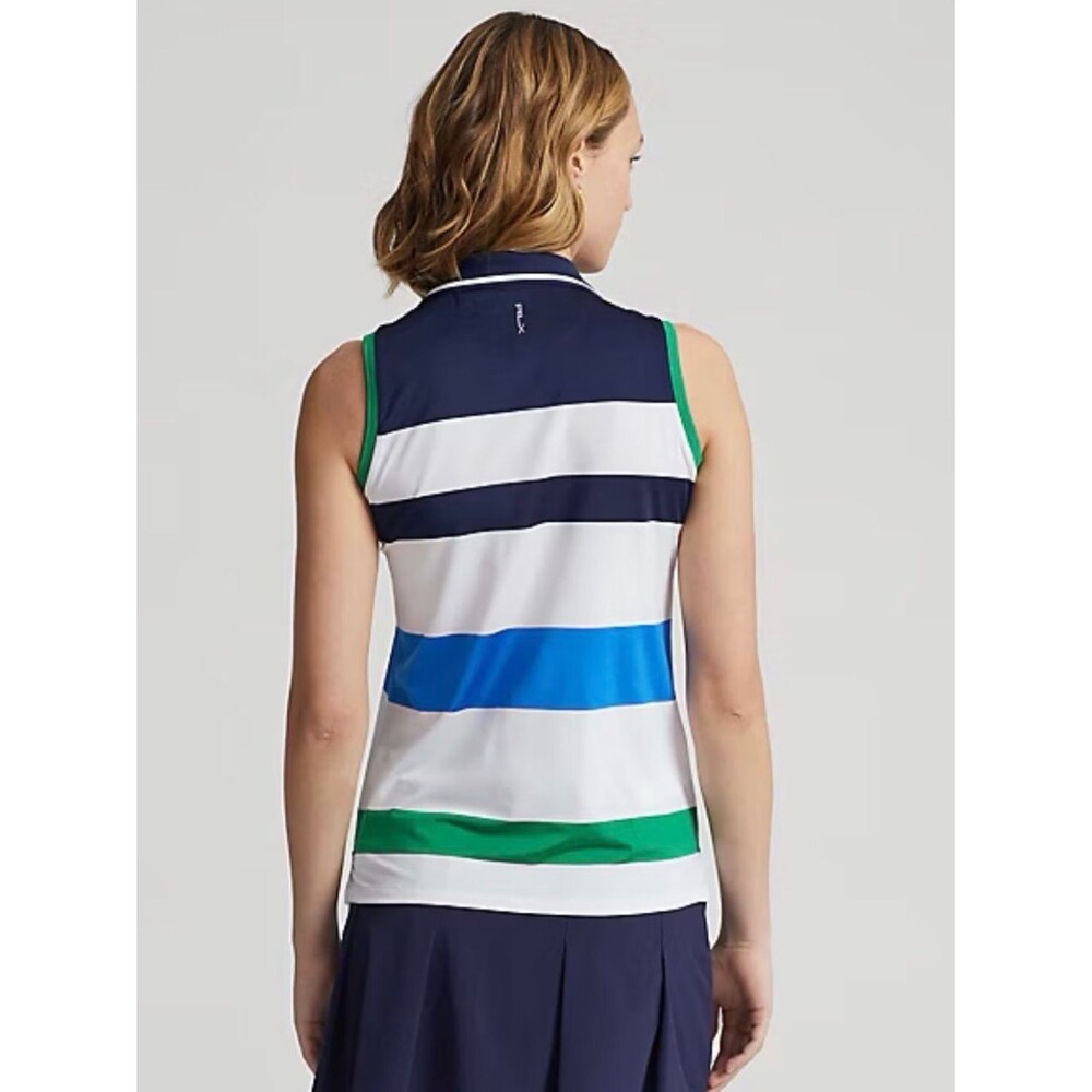 RLX Ralph Lauren Striped Sleeveless Golf Polo